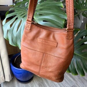 Fossil Vintage Brown Leather Hobo Bag
